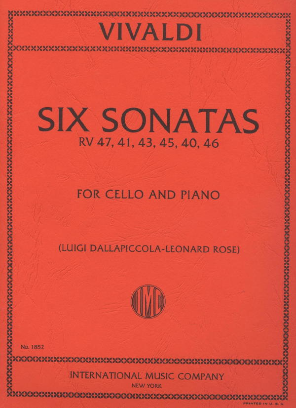 Vivaldi Six Sonatas (Rose) – Cellos2Go